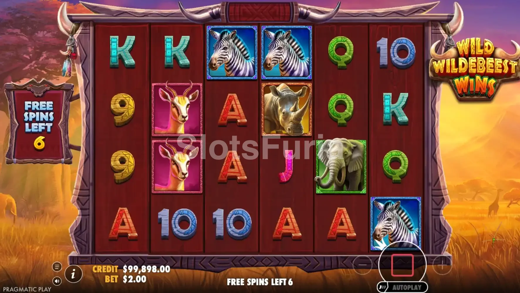 Ronda de giros gratuitos activa en Wild Wildebeest Wins con multiplicadores