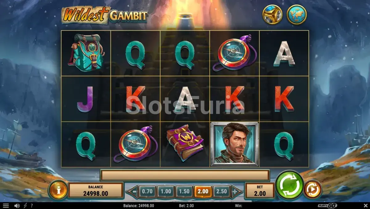 Pantalla principal de Wildest Gambit con los tres exploradores