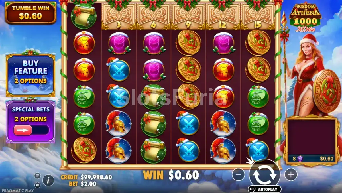 Juego base de Wisdom of Athena 1000 Xmas en la Acrópolis nevada