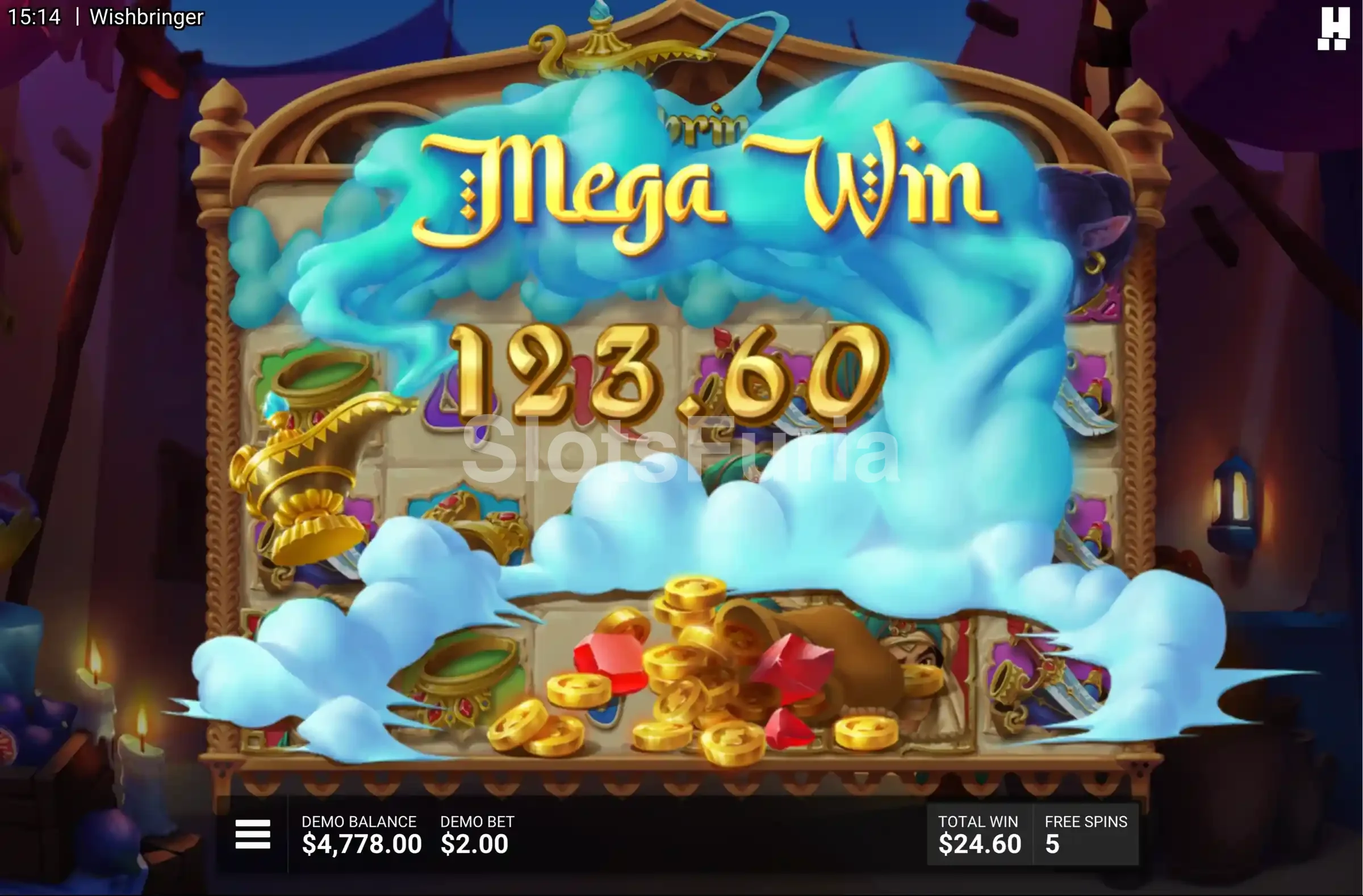 Gran victoria conseguida en la slot Wishbringer