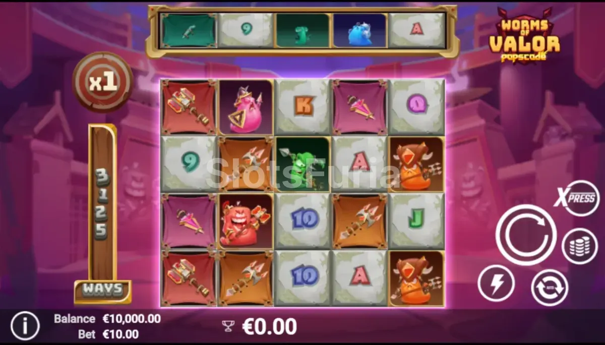 Juego base de Worms of Valor en acción