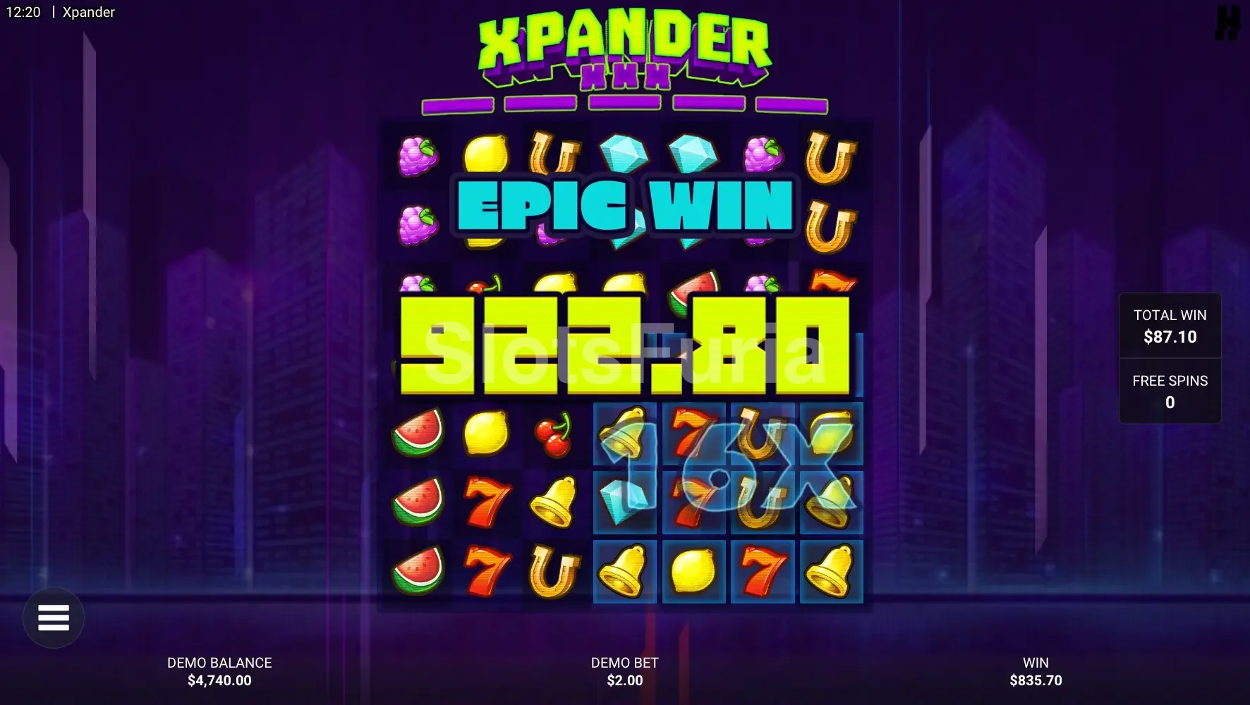 Gran victoria en Xpander con el multiplicador Hopper al máximo