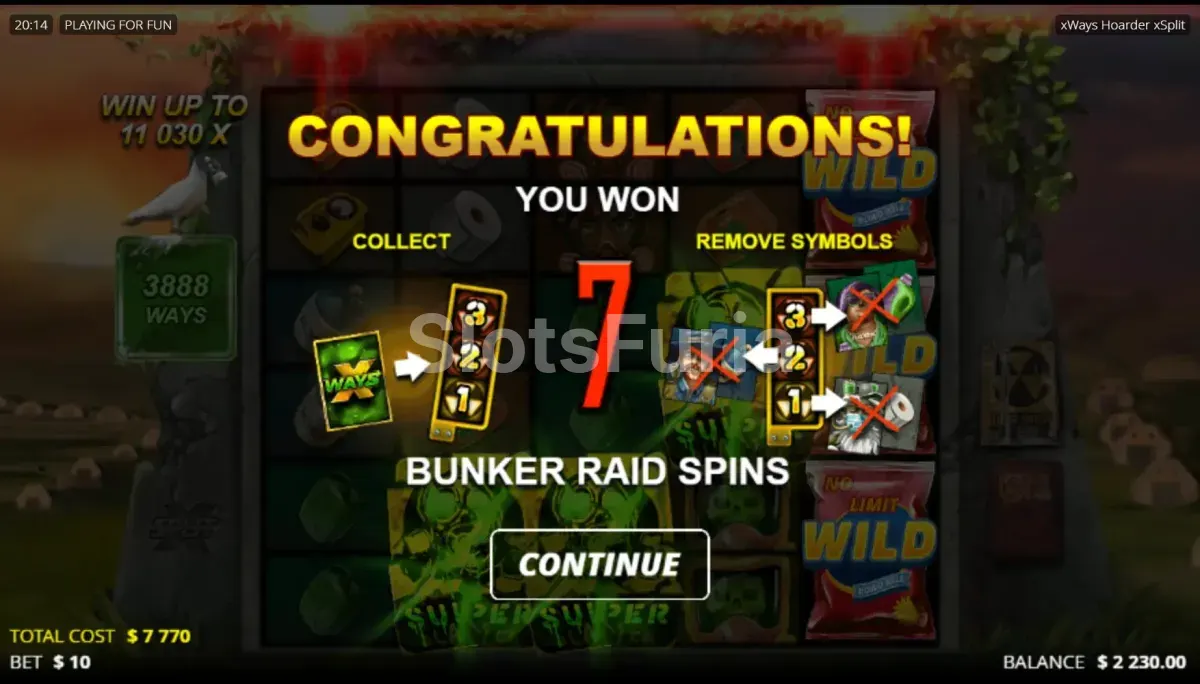 Ronda de giros gratis activa en xWays Hoarder xSplit