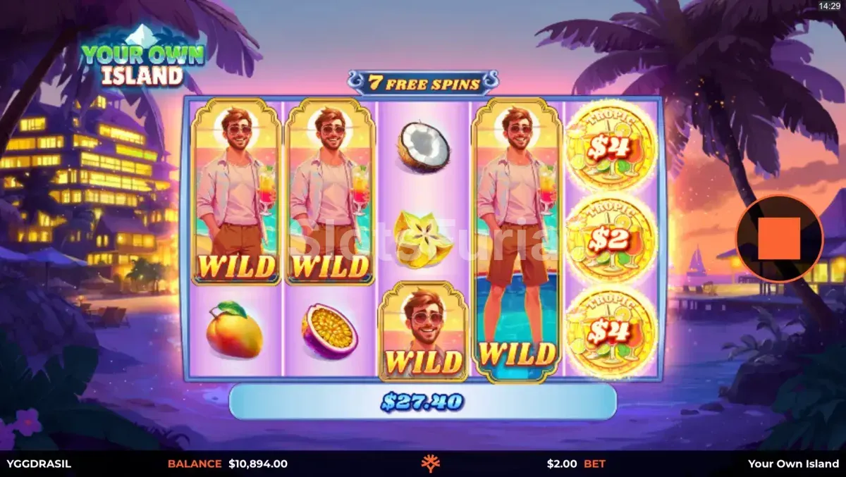 Ronda de giros gratuitos activada en Your Own Island