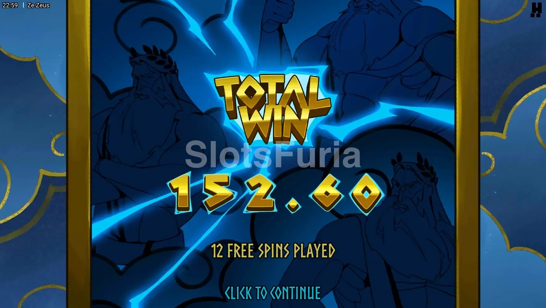 Gran ganancia en Ze Zeus con multiplicadores activos